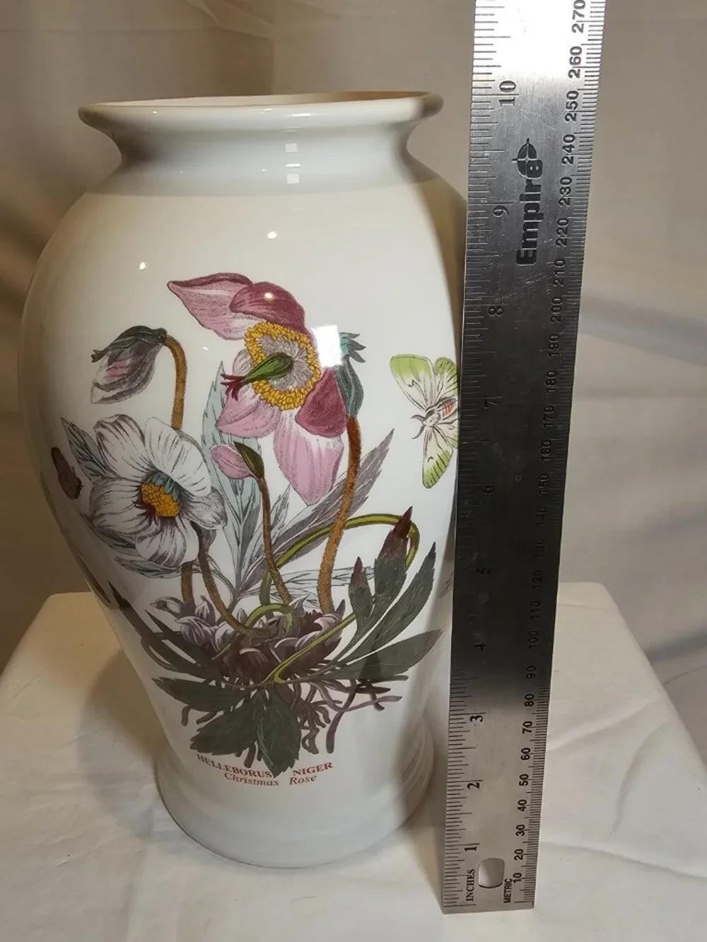 Portmeirion Botanic Garden Vase Helleborus Niger Christmas Rose Canton Floral